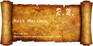 Reit Mariann névjegykártya